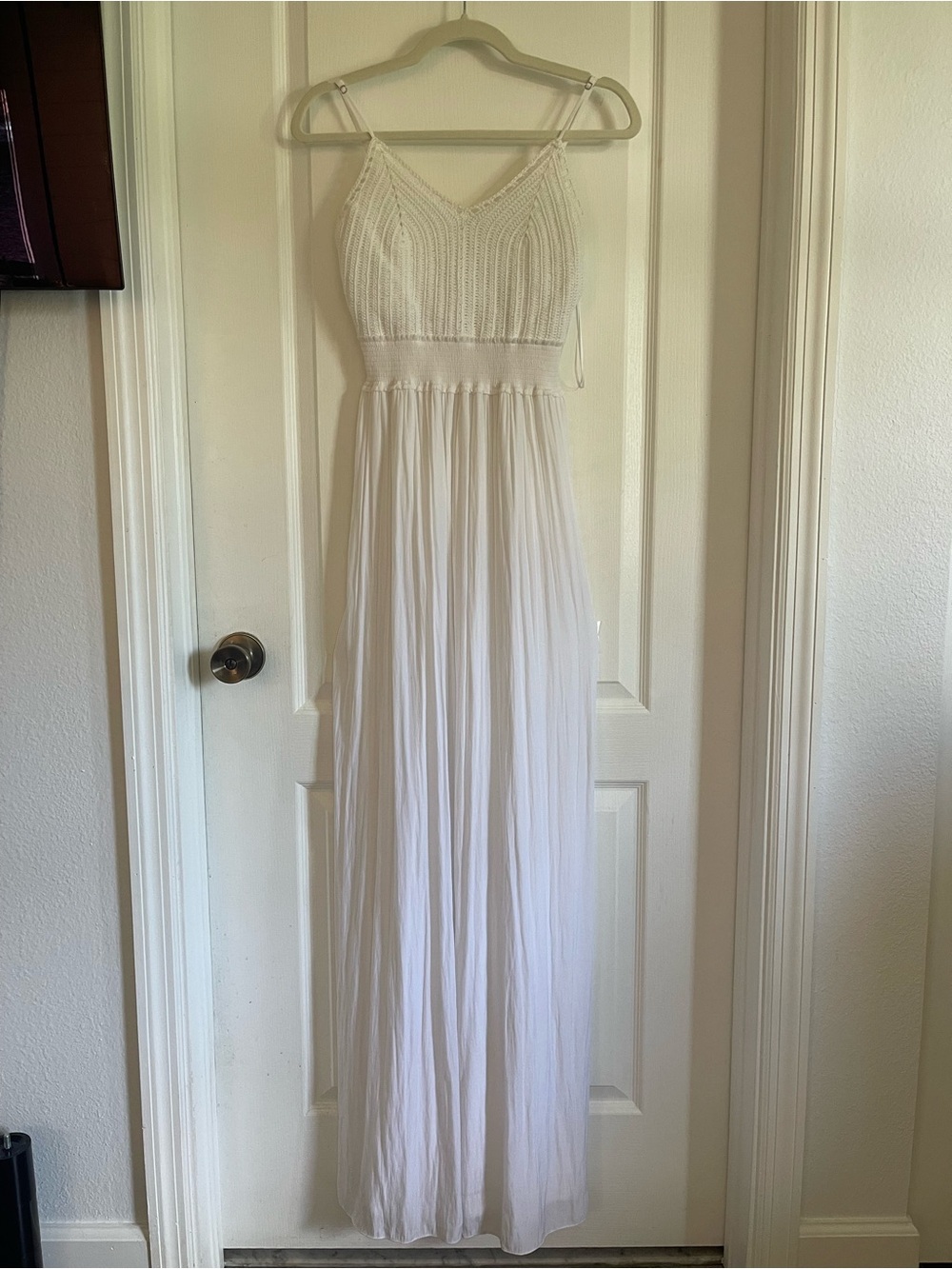 Ramy Brook White Pleated Maxi Skirt